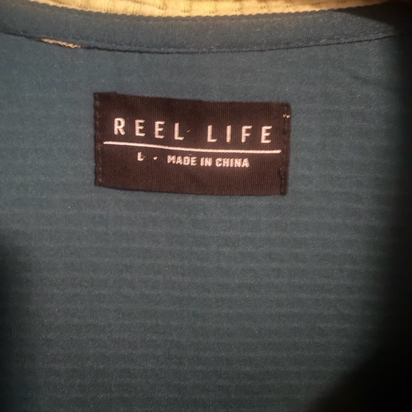 Reel Life Men's Grid Fleece 1/2 zip sunny lime pullover sweatshirt size L NWT - Picture 7 of 13